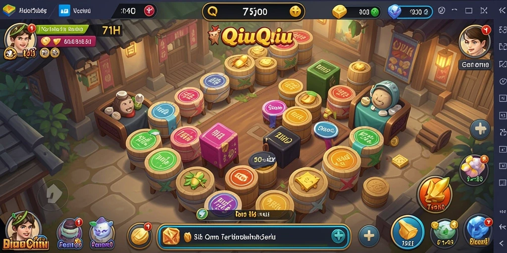 Tangkapan layar gameplay QiuQiu yang mendebarkan dan penuh aksi.