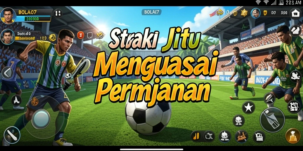 Tangkapan layar gameplay BOLA07 yang menunjukkan strategi berpikir.