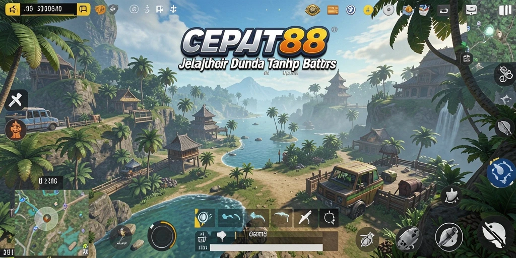 Tangkapan layar menunjukkan aksi seru dalam dunia Open World CEPAT88.