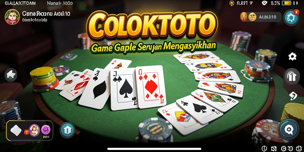 Tampilan utama gameplay COLOKTOTO dalam permainan Gaple.
