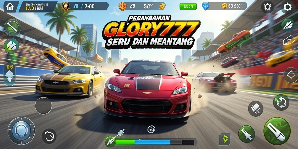 Tampilan gameplay seru dan menegangkan dari GLORY777.