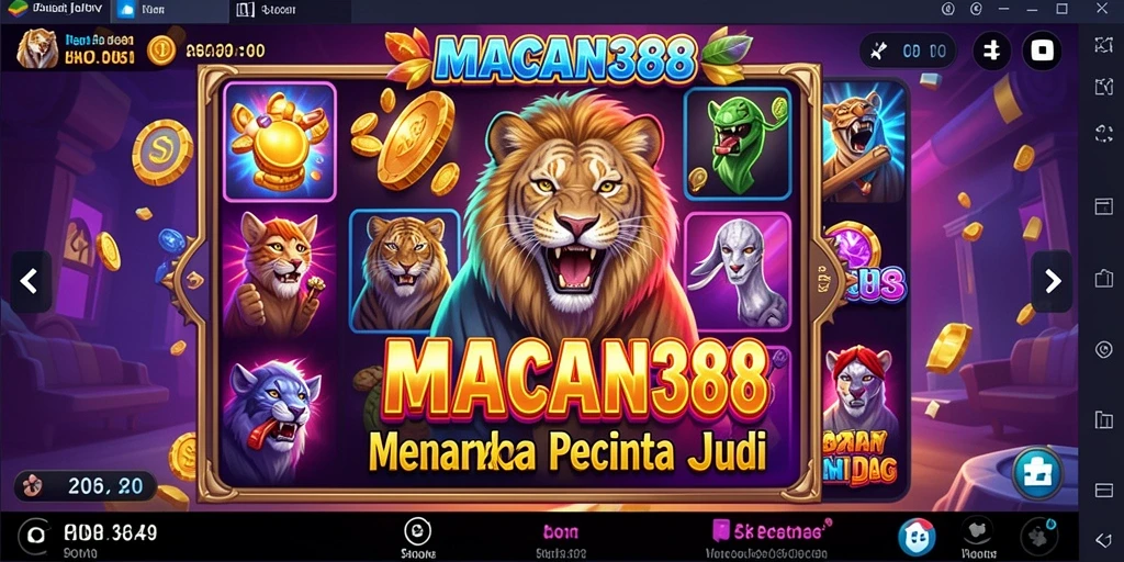Tampilan gameplay seru dalam permainan slot MACAN388.