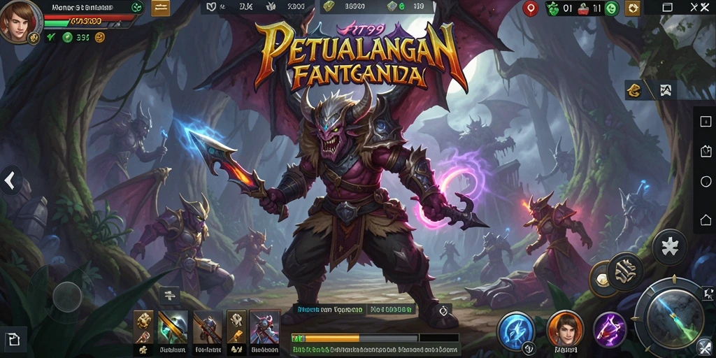Tampilan gameplay RT99 yang menegangkan di dunia RPG.