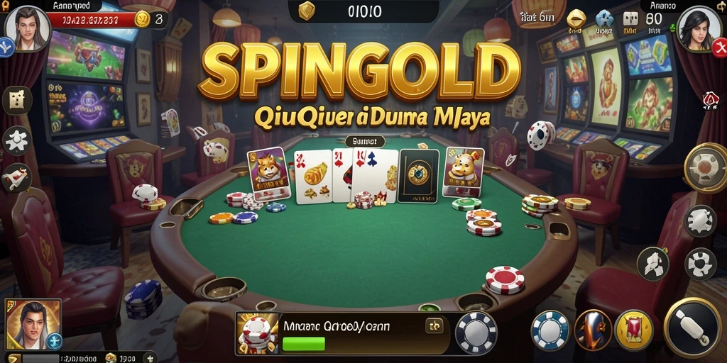 Screenshot utama SPINGOLD menampilkan aksi seru permainan QiuQiu.